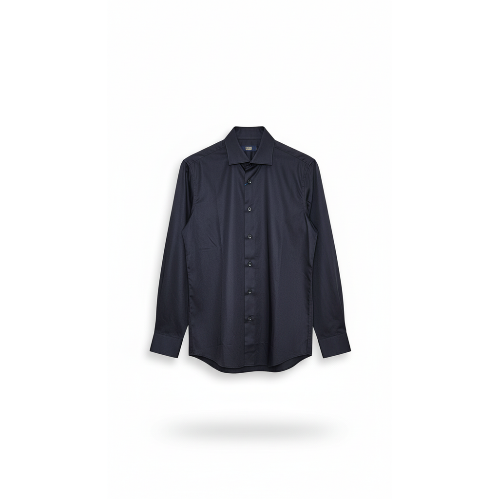 Cavalli Class Black Cotton Point-Collar Dress Shirt – AccessXPrive