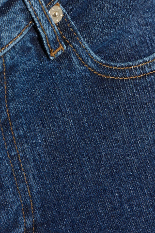 FRAME THE RULER CROP HIGH-RISE STRAIGHT-LEG JEANS - Size 26