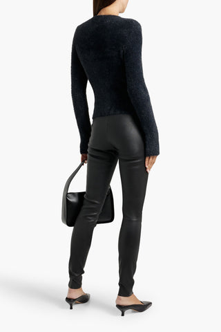 BY MALENE BIRGER STRETCH-LEATHER LEGGINGS - Size 38