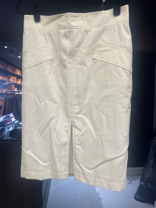 Tom Ford Twill Flap Pocket Pencil Skirt Chalk