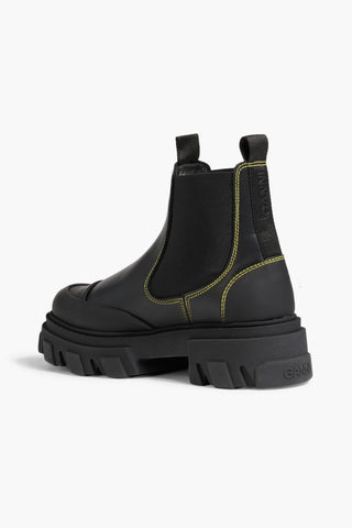 GANNI LEATHER CHELSEA BOOTS - Size 37
