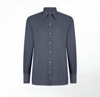 Tom Ford Men's Lyocell Dark Grey Button Down