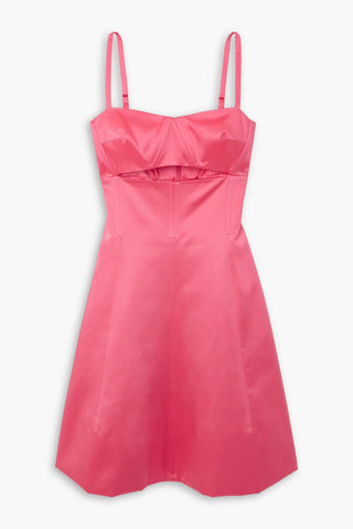 PATOU CUTOUT COTTON-BLEND SATIN MINI DRESS - Size 34