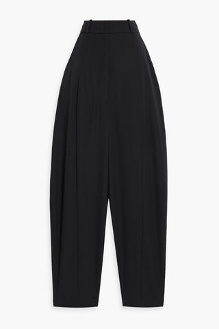 BALMAIN GRAIN DE POUDRE WOOL TAPERED PANTS - Size 34