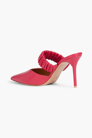 MALONE SOULIERS MATILDA 85 RUCHED LEATHER MULES - Size 36.5
