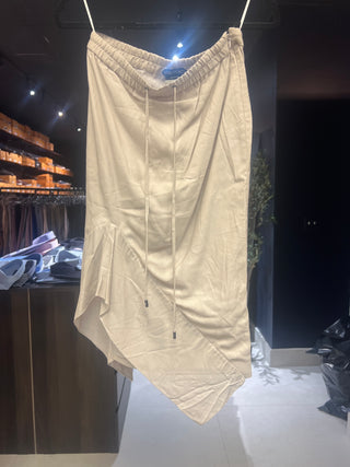 Tom Ford Mineral White Asymmetrical Drawstring Skirt