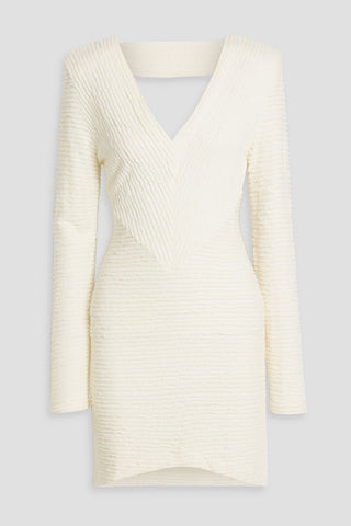 IRO OTHILIE RIBBED-KNIT MINI DRESS - Size 34