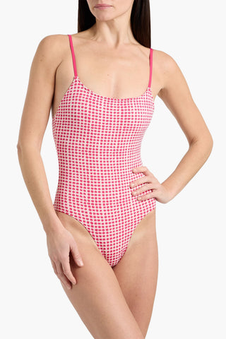 LEMLEM ELENE STRETCH-JACQUARD SWIMSUIT - Size XS