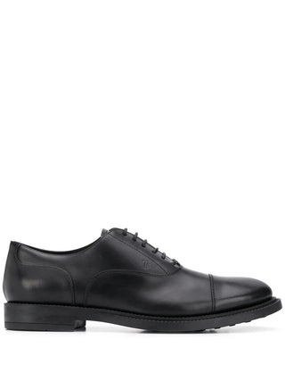 Tods Leather Lace-Up Cap-Toe Oxford Shoes