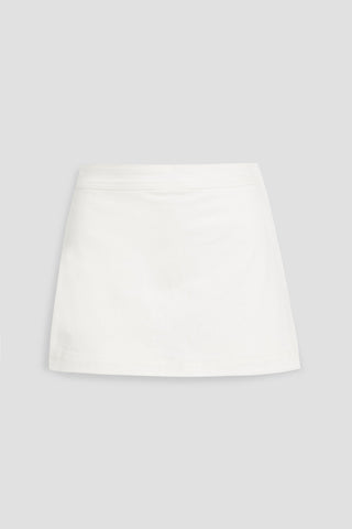 ALICE + OLIVIA JEANS LAKELYN SKIRT-EFFECT DENIM SHORTS - Size 27