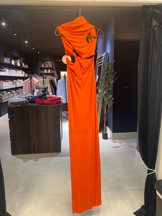 Tom Ford Knit High-Neck Cut-Out Maxi Dress with Ring Detail