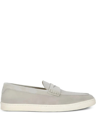 Brunello Cucinelli Suede Penny Loafers in Sand