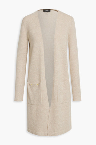 THEORY LINEN AND CASHMERE-BLEND CARDIGAN - Size XS