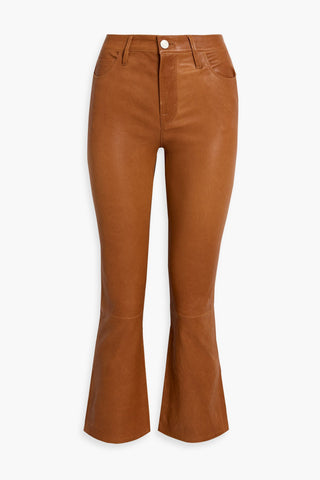FRAME LE CROP MINI BOOT LEATHER BOOTCUT PANTS - Size 30