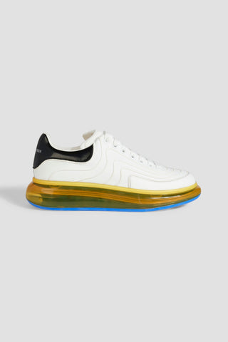 MCQUEEN WAVE STRETCH-KNIT AND LEATHER SNEAKERS - Size 42
