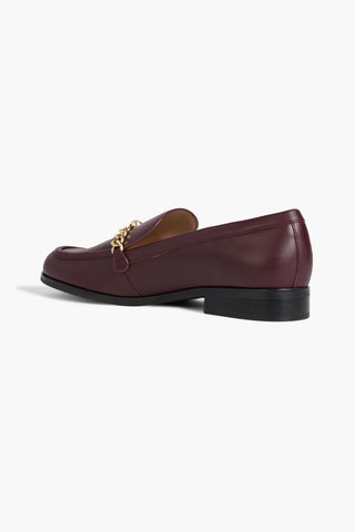 STUART WEITZMAN OWEN EMBELLISHED LEATHER LOAFERS - Size 8