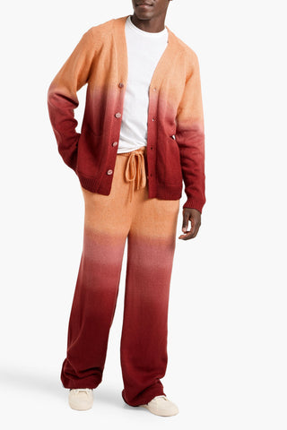 THE ELDER STATESMAN NORA LITE DIP-DYED COTTON CARDIGAN - Size L