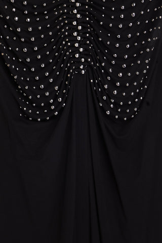 RABANNE STUDDED CUPRO-BLEND JERSEY MAXI SKIRT - Size 36