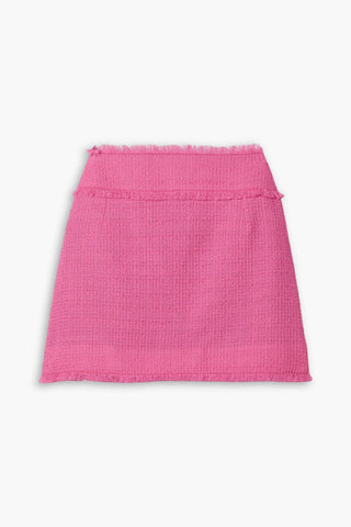 DOLCE&GABBANA FRAYED WOOL-BLEND TWEED MINI SKIRT - Size 42