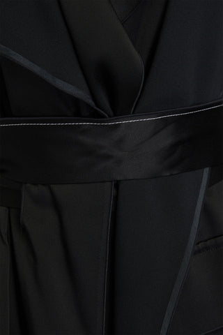 VICTORIA BECKHAM CUTOUT SATIN MIDI WRAP DRESS - Size 6