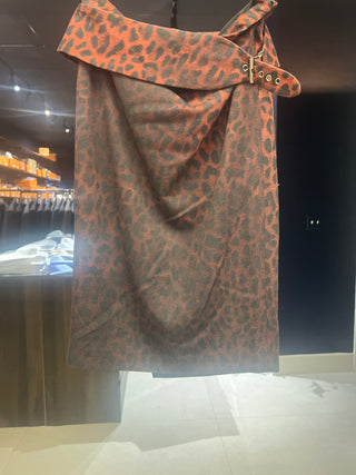 Tom Ford Tom Ford Leopard-Print Belted Wrap Skirt