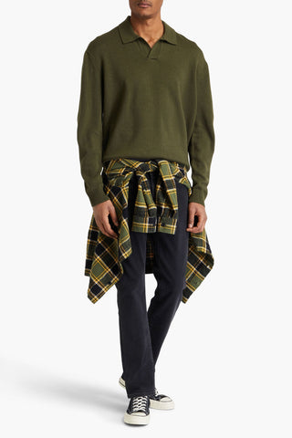 FRAME WOOL AND SILK-BLEND POLO SWEATER - Size S