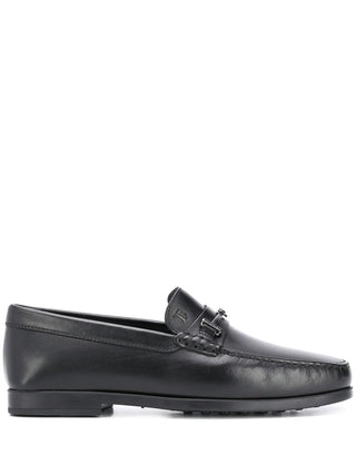 Tods Smooth Leather Metal Bit Loafers