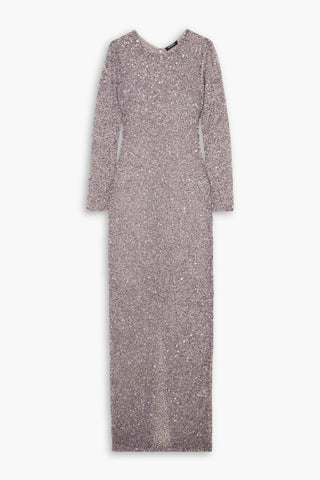 RETROFÊTE HEIDI EMBELLISHED MESH GOWN - Size L
