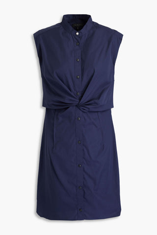 RAG & BONE LOUISA TWISTED COTTON-POPLIN MINI DRESS - Size 6