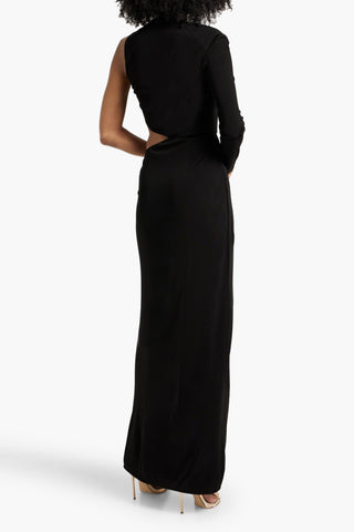 GALVAN  LONDON ALICJA ONE-SLEEVE EMBELLISHED CUTOUT JERSEY GOWN - Size 40
