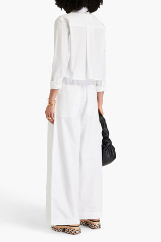REMAIN BIRGER CHRISTENSEN HANI COTTON-POPLIN WIDE-LEG CARGO PANTS - Size 36
