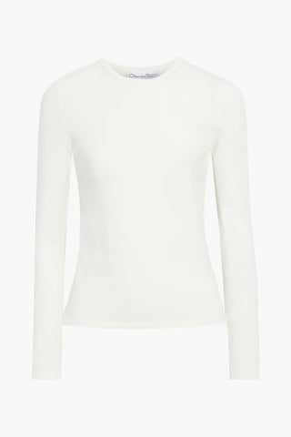 OSCAR DE LA RENTA STRETCH-KNIT TOP - Size M