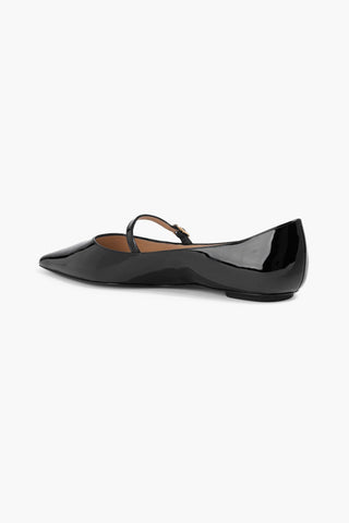 STUART WEITZMAN EMILIA PATENT-LEATHER MARY JANE FLATS - Size 8