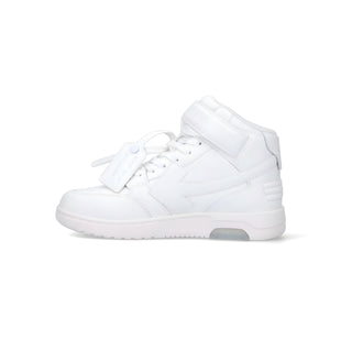 OFF WHITE Leather High-Top Arrow Sneakers with Strap