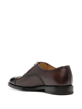 Brunello Cucinelli Polished Leather Brogue Cap-Toe Oxford