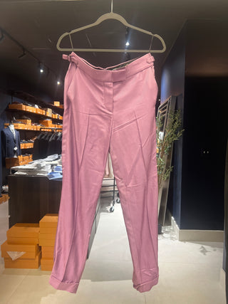Tom Ford Ribbed Cuffed Tailored Trousers Purple