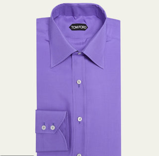 Tom Ford Silk Point-Collar Button-Down Dress Shirt