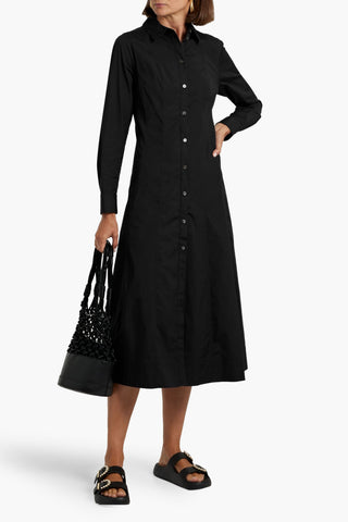 VERONICA BEARD GOLDIE COTTON-BLEND POPLIN MIDI SHIRT DRESS - Size 8