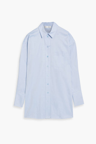 OSCAR DE LA RENTA OVERSIZED COTTON-TWILL SHIRT - Size 12