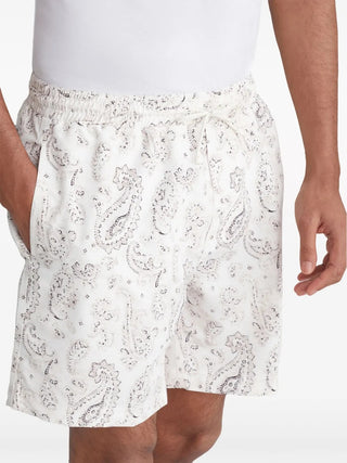 Brunello Cucinelli Paisley Print Drawstring Swim Shorts