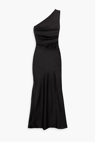 BEC & BRIDGE THE DREAMER ONE-SHOULDER SATIN-CREPE MAXI DRESS - Size 8