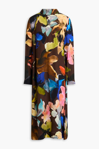 STINE GOYA FLORAL-PRINT TENCEL LYOCELL-BLEND MIDI DRESS - Size S
