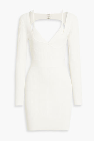 HERVÉ LÉGER CUTOUT BANDAGE MINI DRESS - Size L