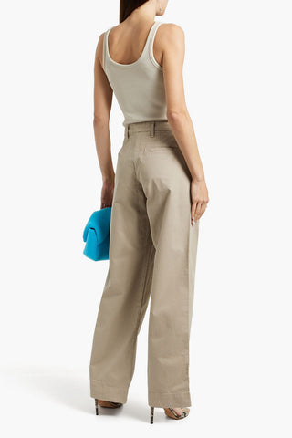SLVRLAKE LOLA COTTON-TWILL WIDE-LEG PANTS - Size 29