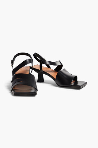 GANNI LEATHER SLINGBACK SANDALS - Size 36