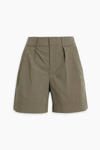 PROENZA SCHOULER TAYLA PLEATED COTTON-BLEND POPLIN SHORTS - Size 6