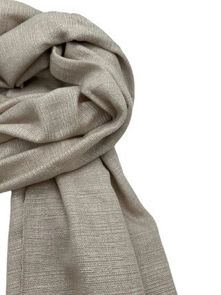 Brunello Cucinelli Woven Shimmer Scarf in Sand