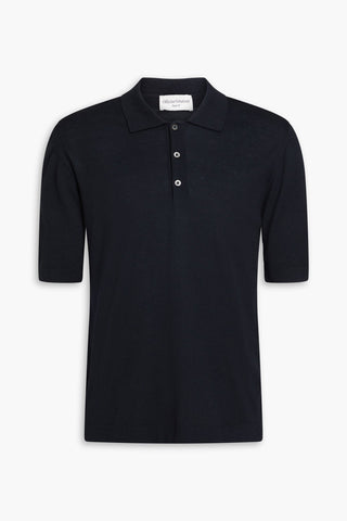 OFFICINE GÉNÉRALE COTTON AND LYOCELL-BLEND POLO SHIRT - Size XS