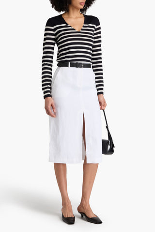 THEORY LINEN MIDI SKIRT - Size 2