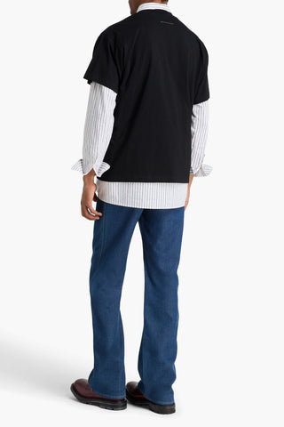 MM6 MAISON MARGIELA APPLIQUD COTTON-JERSEY T-SHIRT - Size L